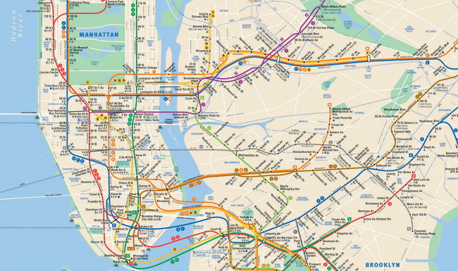 nyu yorkskoe metro map Нью-йоркський метрополітен