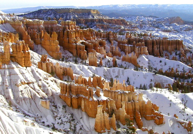 bryce canyon snow Брайс-Каньйон